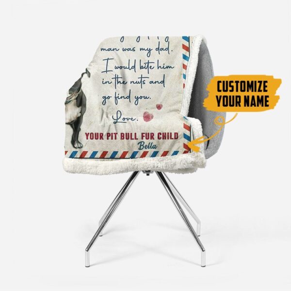 Gearhumans [Best Gift For Father's Day] 3D Air Mail Letter To Dog Dad Fathers Day Custom Name Blanket GS130430 Blanket