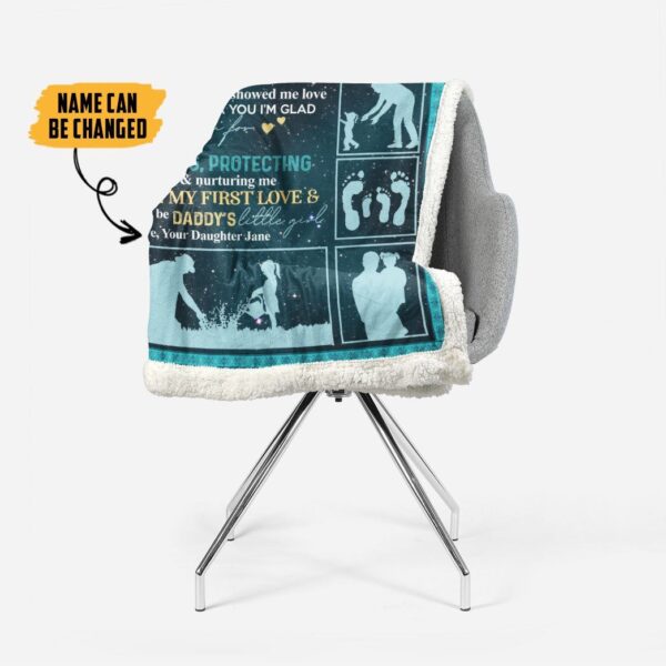 Gearhumans [Best Gift For Father's Day] 3D Dear Daddy Happy Fathers Day Custom Name Blanket GS130433 Blanket