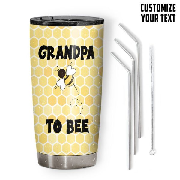 Gearhumans [Best Gift For Father's Day] 3D Grandpa To Bee Father Day Custom Text Tumbler GS080411 Tumbler