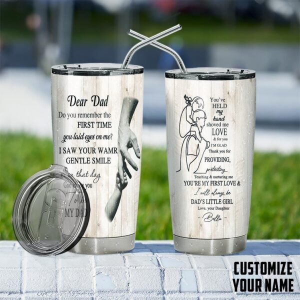 Gearhumans [Best Gift For Father's Day] 3D Happy Fathers Day Gift Custom Name Tumbler GS16042148 Tumbler 