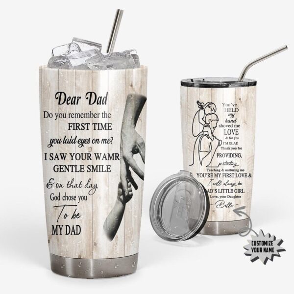 Gearhumans [Best Gift For Father's Day] 3D Happy Fathers Day Gift Custom Name Tumbler GS16042148 Tumbler 