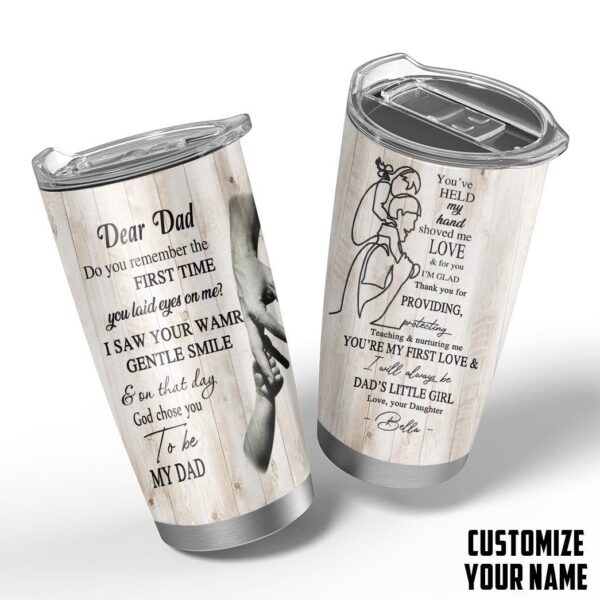 Gearhumans [Best Gift For Father's Day] 3D Happy Fathers Day Gift Custom Name Tumbler GS16042148 Tumbler 