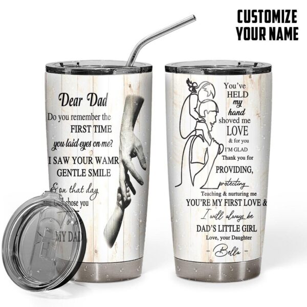 Gearhumans [Best Gift For Father's Day] 3D Happy Fathers Day Gift Custom Name Tumbler GS16042148 Tumbler 