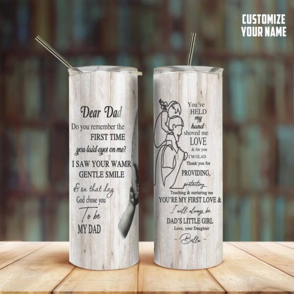 Gearhumans [Best Gift For Father's Day] 3D Happy Fathers Day Gift Custom Name Tumbler GS16042148 Tumbler 