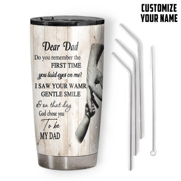 Gearhumans [Best Gift For Father's Day] 3D Happy Fathers Day Gift Custom Name Tumbler GS16042148 Tumbler