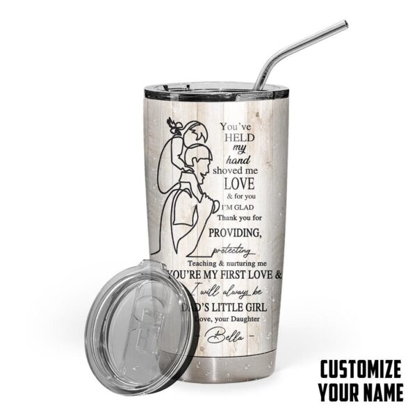 Gearhumans [Best Gift For Father's Day] 3D Happy Fathers Day Gift Custom Name Tumbler GS16042148 Tumbler Long 20oz 