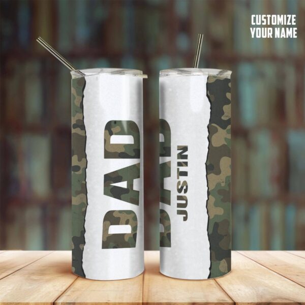 Gearhumans [Best Gift For Father's Day] 3D Happy Fathers Day Gift To Dad Custom Name Tumbler GO16042113 Tumbler