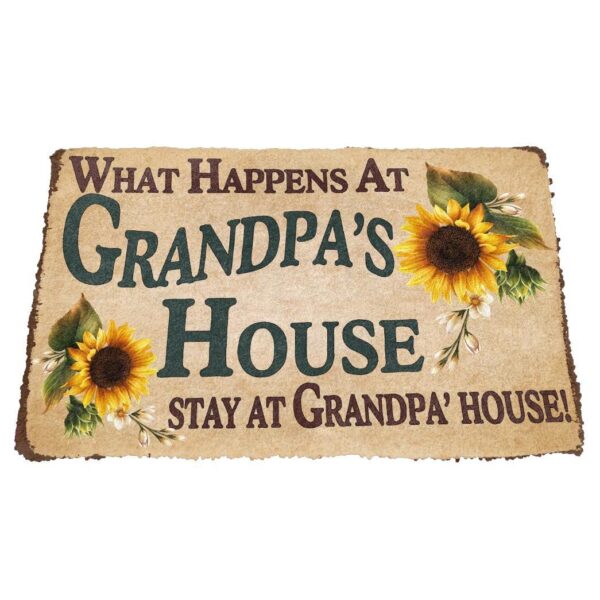 Gearhumans [Best Gift For Father's Day] 3D Happy Fathers Day Gift To My Grandpa Custom Doormat GO120420 Doormat
