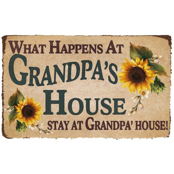 Gearhumans [Best Gift For Father's Day] 3D Happy Fathers Day Gift To My Grandpa Custom Doormat GO120420 Doormat Doormat S(15,8''x23,6'') 