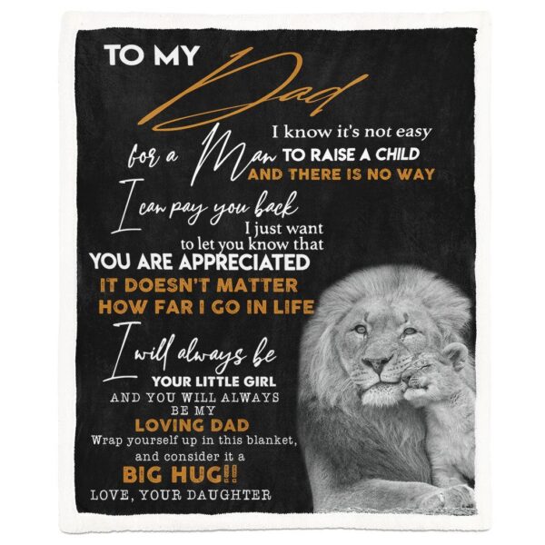 Gearhumans [Best Gift For Father's Day] 3D Happy Fathers Day To My Dad Custom Blanket GO130418 Blanket Blanket M(51''x59'')