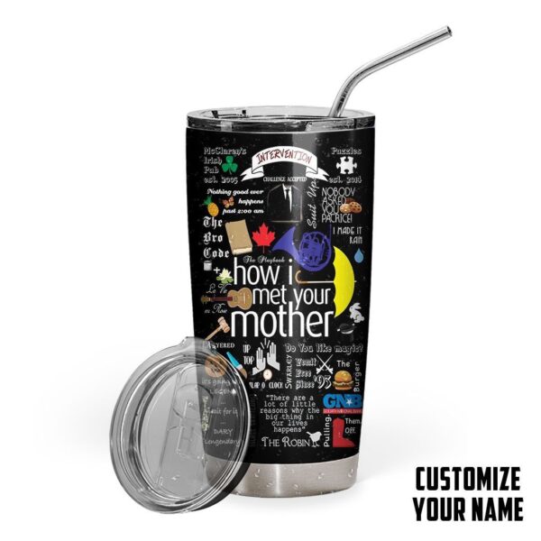 Gearhumans [Best Gift For Father's Day] 3D How I Met Your Mother Mothers Day Gift Custom Name Design Insulated Vacuum Tumbler GW260310 Tumbler Long 20oz