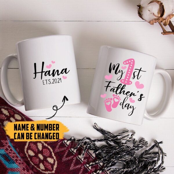 Gearhumans [Best Gift For Father's Day] 3D My 1st Father Day Custom Name Mug GV24039 Mug