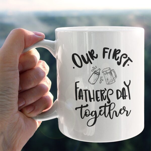 Gearhumans [Best Gift For Father's Day] 3D Our First Fathers Day Custom Name Mug GS07045 Mug