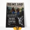 Gearhumans [Best Gift For Father's Day] 3D To Dad Happy Fathers Day Gift Custom Name Canvas GS090422 Canvas 1 Piece Non Frame M