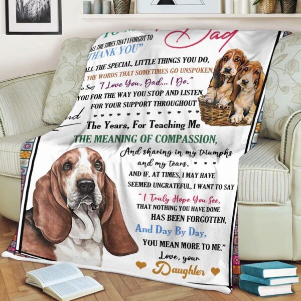 Gearhumans [Best Gift For Father's Day] 3D To Dog Dad Happy Fathers Day Blanket GS150438 Blanket