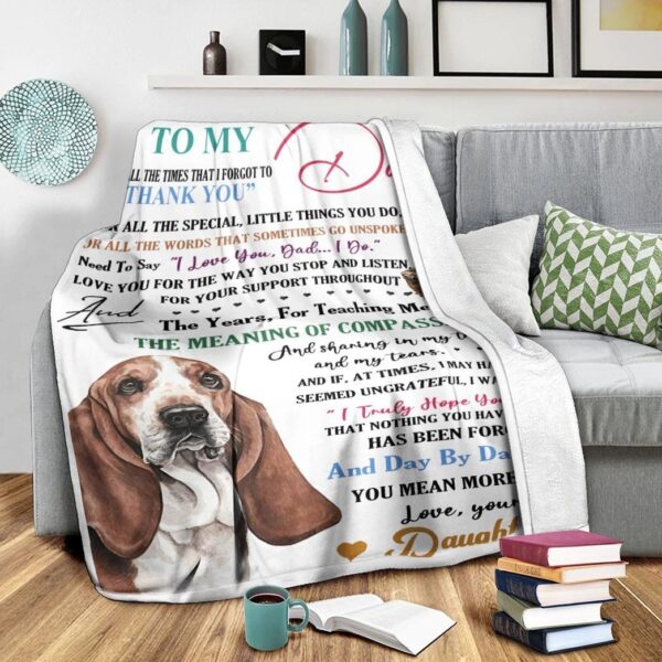 Gearhumans [Best Gift For Father's Day] 3D To Dog Dad Happy Fathers Day Blanket GS150438 Blanket 