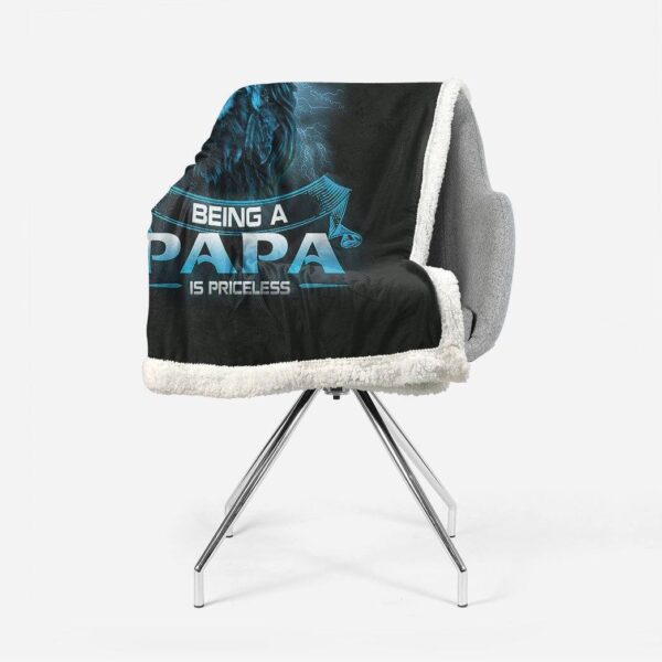 Gearhumans [Best Gift For Father's Day] Gearhuman 3D Being A Papa Is Priceless Lion Fathers Day Gift Custom Blanket GW250311 Blanket