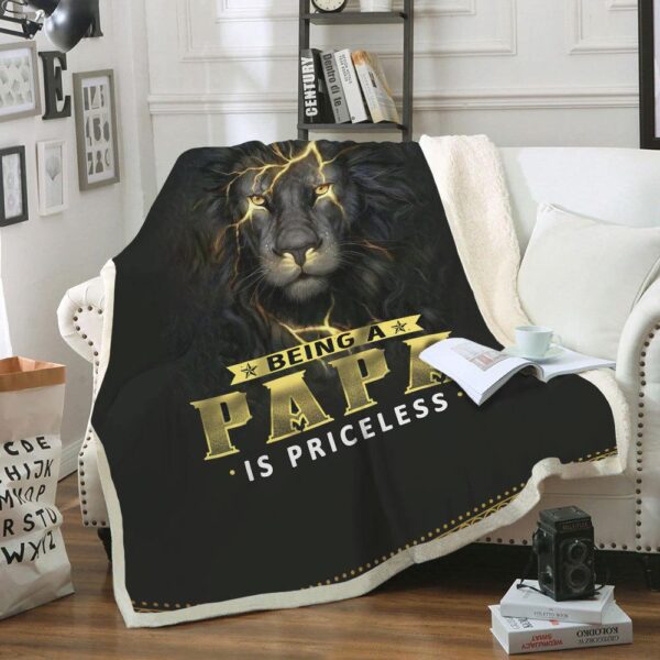 Gearhumans [Best Gift For Father's Day] Gearhuman 3D Being Papa Is Priceless Custom Blanket GW24031 Blanket