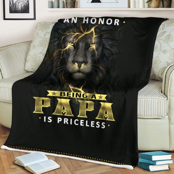 Gearhumans [Best Gift For Father's Day] Gearhuman 3D Being Papa Is Priceless Custom Blanket GW24031 Blanket