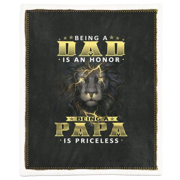 Gearhumans [Best Gift For Father's Day] Gearhuman 3D Being Papa Is Priceless Custom Blanket GW24031 Blanket Blanket M(51''x59'')