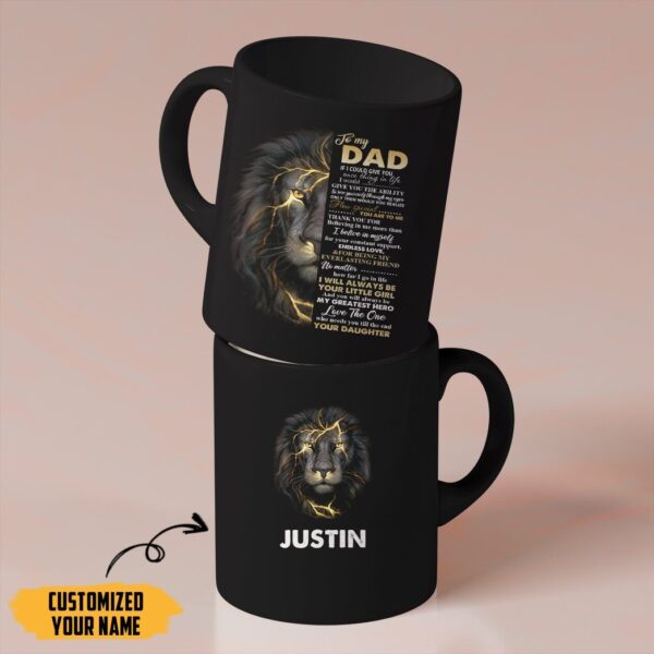 Gearhumans [Best Gift For Father's Day] Gearhuman 3D Happy Father Day Gift My Dad Is My Greatest Hero Custom Name Mug GO25038 Mug