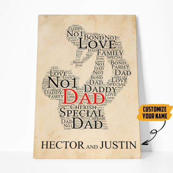 Gearhumans [Best Gift For Father's Day] Gearhuman 3D Happy Fathers Day Gift Custom Name Canvas GO250318 Canvas 1 Piece Non Frame M