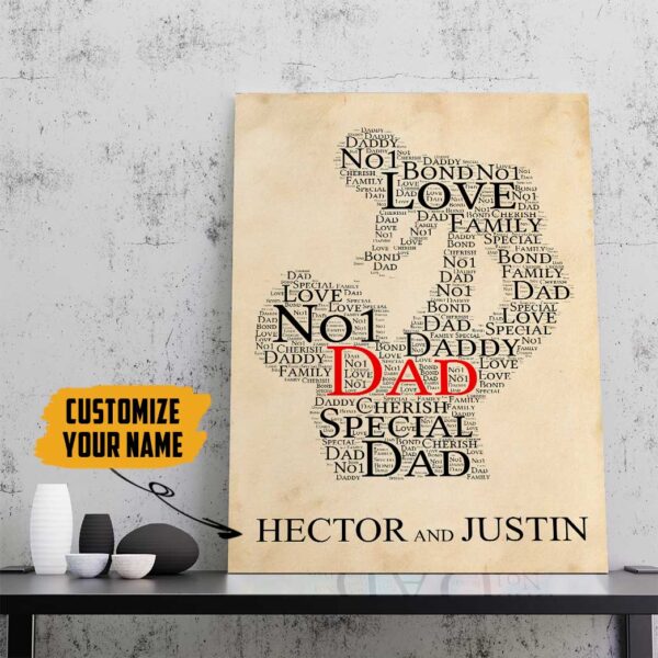 Gearhumans [Best Gift For Father's Day] Gearhuman 3D Happy Fathers Day Gift Custom Name Canvas GO250318 Canvas