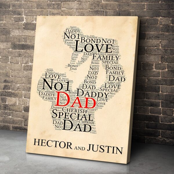 Gearhumans [Best Gift For Father's Day] Gearhuman 3D Happy Fathers Day Gift Custom Name Canvas GO250318 Canvas