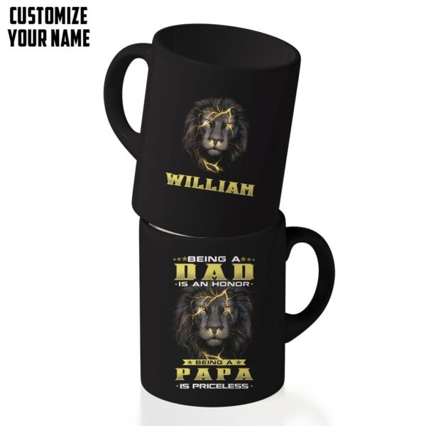 Gearhumans [Best Gift For Father's Day] Gearhuman 3D Happy Father's Day Lion Custom Name Mug GW22039 Mug 11oz