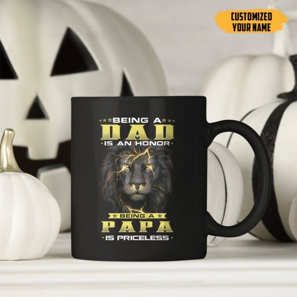 Gearhumans [Best Gift For Father's Day] Gearhuman 3D Happy Father's Day Lion Custom Name Mug GW22039 Mug