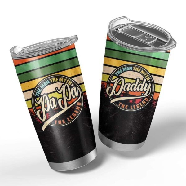Gearhumans [Best Gift For Father's Day] Gearhuman 3D The Man The Myth The Legend Custom Design Vacuum Insulated Tumbler GV13051 Tumbler