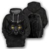 Gearhumans Black Cat - 3D All Over Printed Shirt ZG-ZHD31082002 3D Apparel HOODIE S