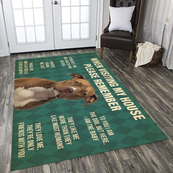 Gearhumans Gearhuman 3D American Staffordshire Terrier Dog Carpet GV240320 Square Carpet