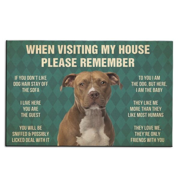 Gearhumans Gearhuman 3D American Staffordshire Terrier Dog Carpet GV240320 Square Carpet Carpet S