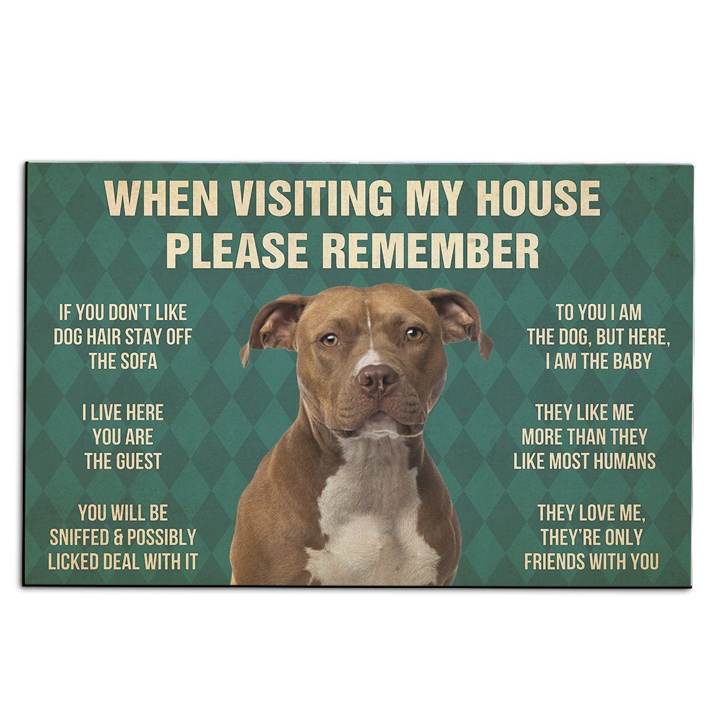 Gearhumans Gearhuman 3D American Staffordshire Terrier Dog Carpet GV240320 Square Carpet Carpet S