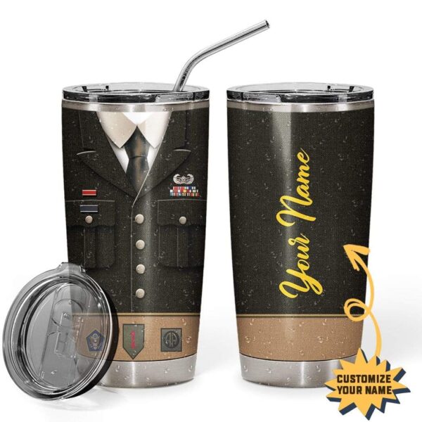 Gearhumans Gearhuman 3D Army Uniform Custom Name Design Vacuum Insulated Tumbler GV14059 Tumbler