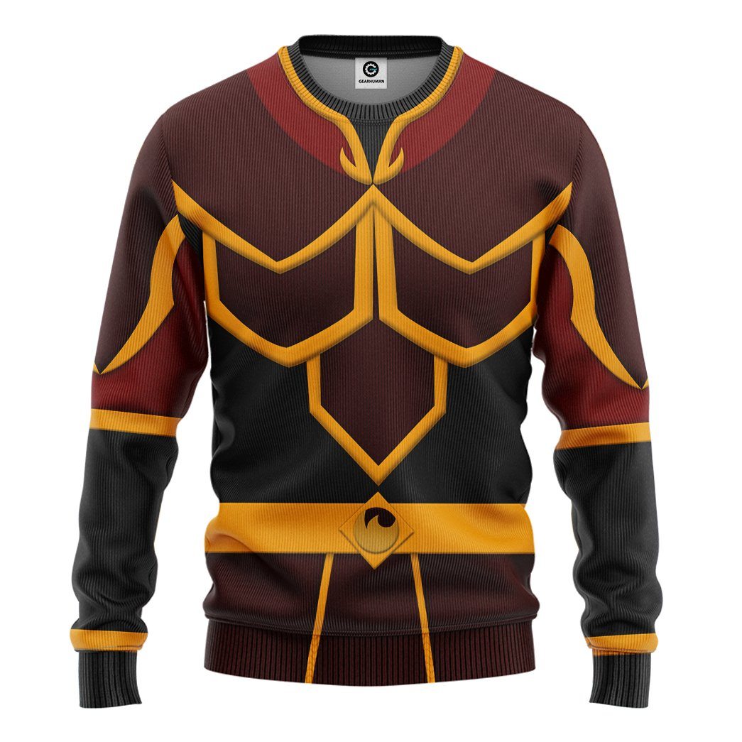 Gearhumans Gearhuman 3D Azula The Last Airbender Tshirt Hoodie Apparel GV12032 3D Apparel Long Sleeve S