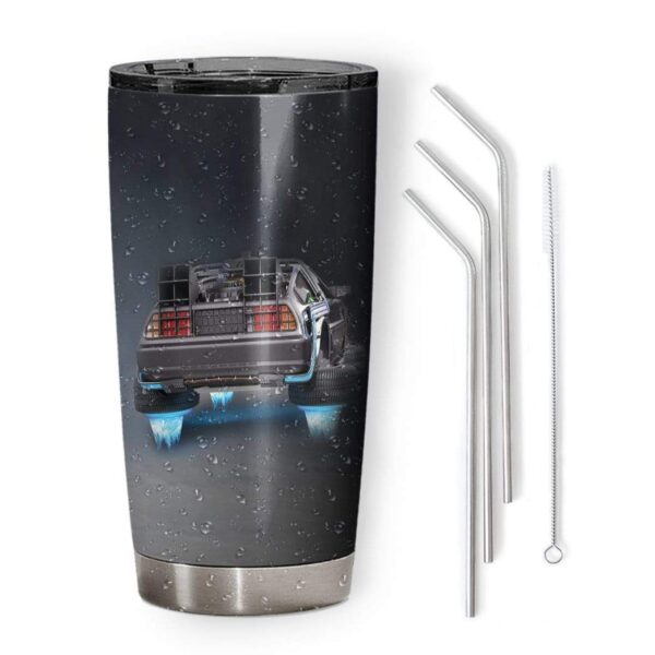 Gearhumans Gearhuman 3D Back To The Future Time Machine Custom Design Vacuum Insulated Tumbler GL27079 Tumbler