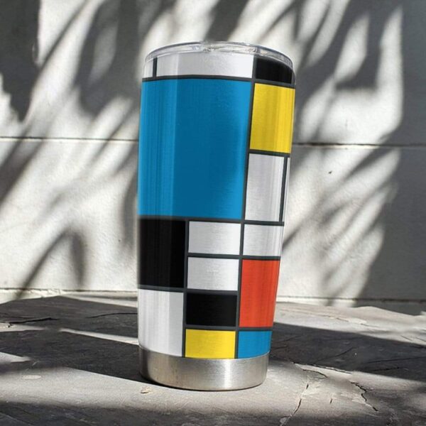 Gearhumans Gearhuman 3D Bauhaus Style Composition II in Red Yellow Blue Custom Design Vacuum Insulated Tumbler GV180820 Tumbler