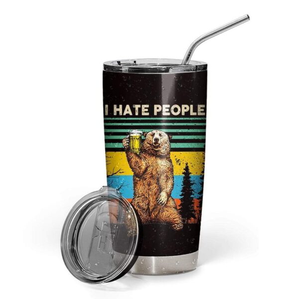 Gearhumans Gearhuman 3D Bear Custom Design Vacuum Insulated Glitter Tumbler GH25052 Glitter Tumbler 20oz/Glitter