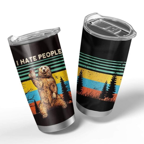 Gearhumans Gearhuman 3D Bear Custom Design Vacuum Insulated Glitter Tumbler GH25053 Glitter Tumbler