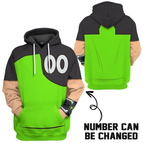 Gearhumans Gearhuman 3D Ben Ten Custom Number Tshirt Hoodie Apparel GV12039 3D Apparel