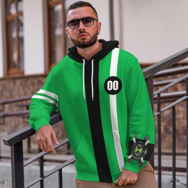 Gearhumans Gearhuman 3D Ben Ten Ultimate Alien Outfit Custom Number Tshirt Hoodie Apparel GV12034 3D Apparel