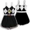 Gearhumans Gearhuman 3D Black Mighty Morphin Power Ranger Custom Romper GW010411 Rompers Rompers S