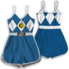 Gearhumans Gearhuman 3D Blue Mighty Morphin Power Ranger Custom Romper GW010410 Rompers Rompers S