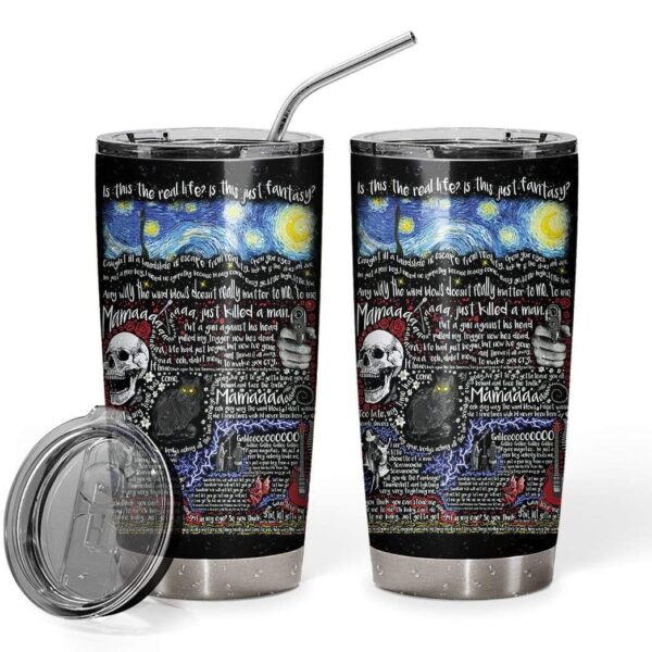 Gearhumans Gearhuman 3D Bohemian Rhapsody Lyric Art Custom Tumbler GN20083 Tumbler