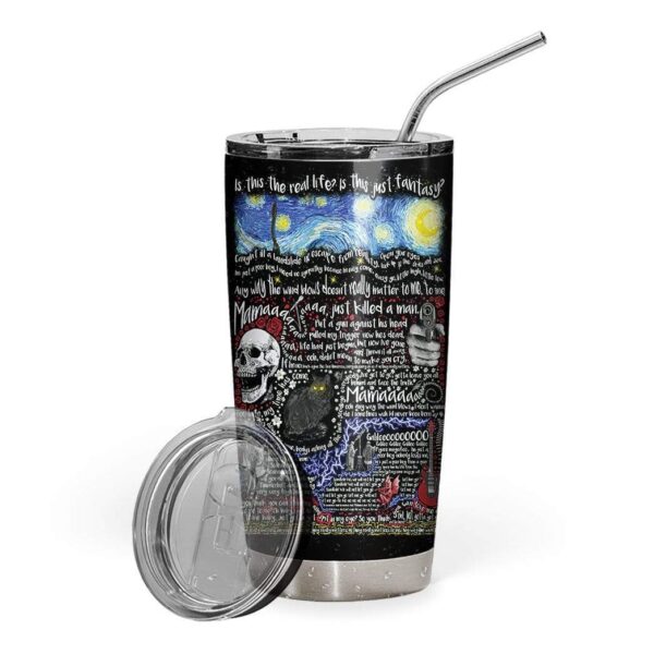 Gearhumans Gearhuman 3D Bohemian Rhapsody Lyric Art Custom Tumbler GN20083 Tumbler 20oz