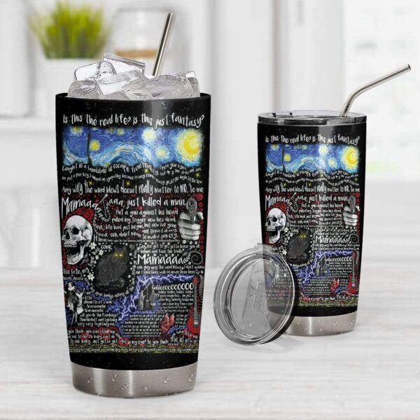 Gearhumans Gearhuman 3D Bohemian Rhapsody Lyric Art Custom Tumbler GN20083 Tumbler