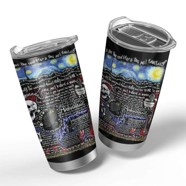 Gearhumans Gearhuman 3D Bohemian Rhapsody Lyric Art Custom Tumbler GN20083 Tumbler