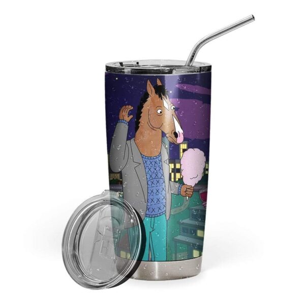 Gearhumans Gearhuman 3D BoJack Horseman Custom Design Vacuum Insulated Tumbler GL27075 Tumbler 20oz